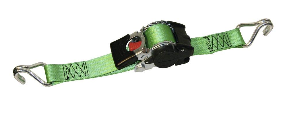 Kerbl 37186 automatyczny pas mocujący ze szpiczastym hakiem, zielony, 3,0 m x 50 mm
