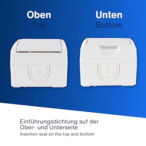 REV AquaForm, Steckdose-Feuchtraumsteckdose, IP44, einpolig, Aufputz, weiß