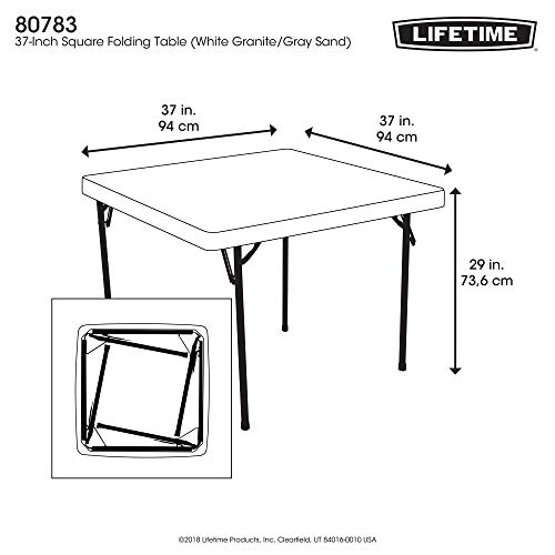 Lifetime 80783 37-Inch Commercial Grade Square Folding Card Table thumb #11