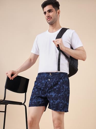Image of Urban Scottish Ultra-Comfortable Men's Boxer Pants (Pack of 4), 100% Cotton with Stylish Print, Soft & Stretchy Elastic Waist Band, Dynamic Movement & Hardwearing Stitching,Breathable Gentle Snug Fit