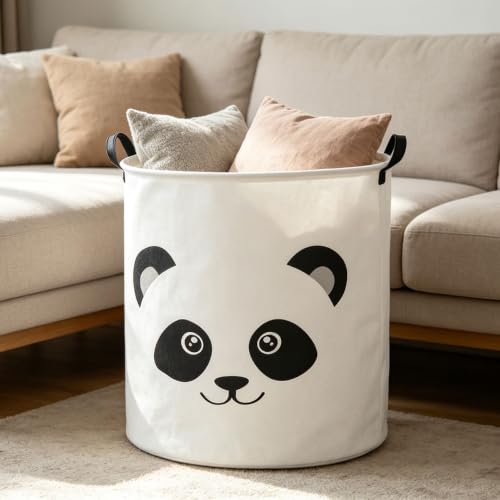 Image of Baby Laundry Hamper,Kids Laundry Baskets,Waterproof Storage Bin(Panda)