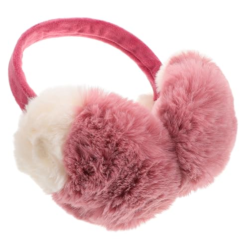 TOVINANNA Winter Ear Muffs for Women Faux Fur Ear Warmers Watermelon Red Cozy Flexible Fit for Outdoor Use Soft Durable Material for Maximum Warmth