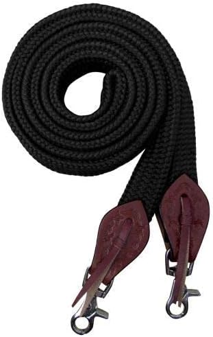 Miniatura 2 de Showman Cuerda plana de algodón de 8 piesRiendas de barril con extremos a presión de tijera