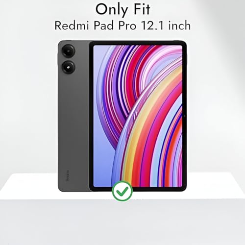 Image of Tempered Glass Screen Protector Guard for Redmi Pad 2 Pro /Redmi Pad Pro 12.1 inch 5G Tablet (Anti Scratch, FingerPrint, SmudgeProof) (with Easy Installation Kit) (Pack of 1)