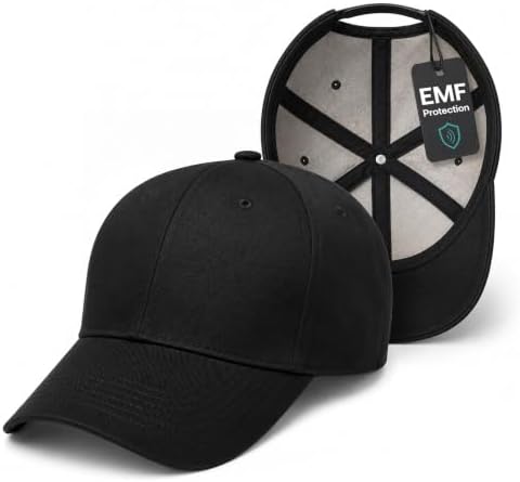 HAVN EMF Blocking Hat for Men & Women - Adjustable Faraday Cap with WaveStopper Silver Shielding - Blocks 99% of WiFi 5G Cellphone Radiation - Breathable EMF Protection - Black One Size