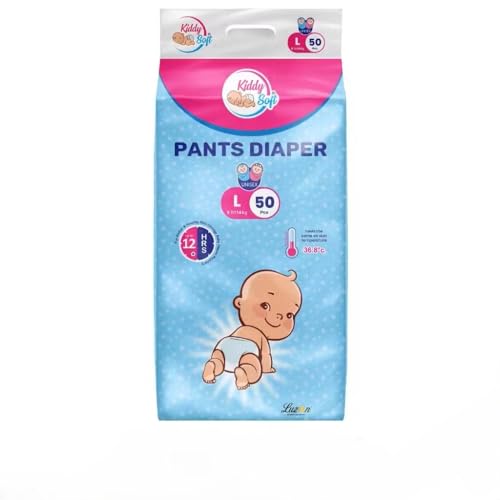 Image of KiddySoft Baby Diaper Pants with 5 Layer All Night Leakage Protection & Quick Absorbency (L - 50, Pack of 1)