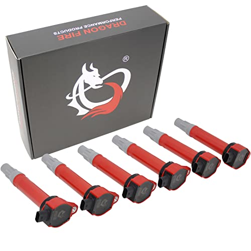 Dragon Fire Performance 6Pc Ignition Coil Power Pack Tune Up Set Kit Compatible With Dodge Chrysler 300 Magnum Charger Sebring Stratus 2.5L 2.7L 3.5L V6 Gn10310 4606869Aa Oem Fit C502-Dfx6 #TOP4