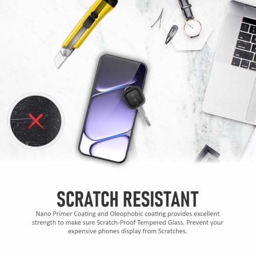 Image of SupCares Tempered Glass for OnePlus Nord CE 6 (6.78 Inch) With Installation Kit | 9H Edge to Edge Screen Protector | Black