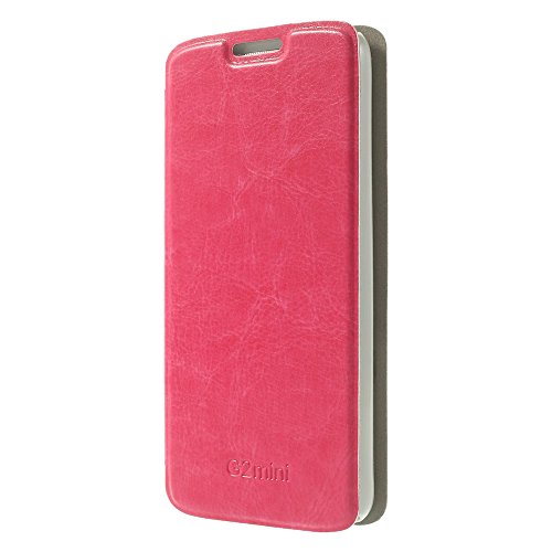 JUJEO Crazy Horse Leather Cell Phone Case for LG G2 Mini - Non-Retail Packaging - Rose