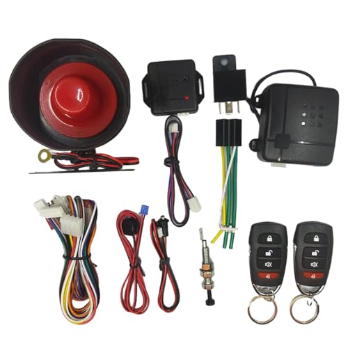 Image of MASO Car Central Lock Universal Auto Remote Central Kit Vehicle Door Lock with Shock Sensor + Contorl Box + 2 Replacement Remote Contorl for Car Central Door Lock