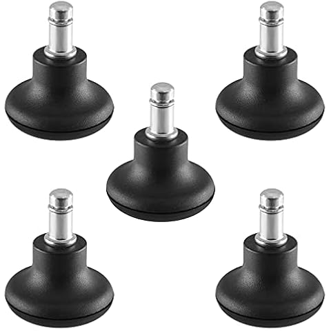 Mecion 5Pcs Stationary Castors, Bell Glides Replacement, Office Chair Low Caster Wheels Cover