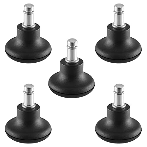 Mecion 5Pcs Stationary Castors, Bell Glides Replacement, Office Chair Low Caster Wheels #TOP19