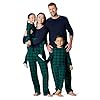 Amazon Essentials Men's Matching Holiday Family Pajama Sets, Dark Emerald Green Navy Plaid, Large