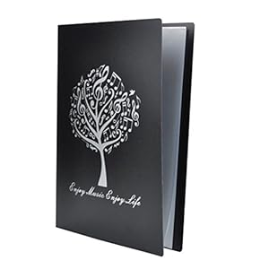 1 x map van pvc-kunststof, uniek cadeau voor mannen, vrouwen, gitaristen, #2, zwart.