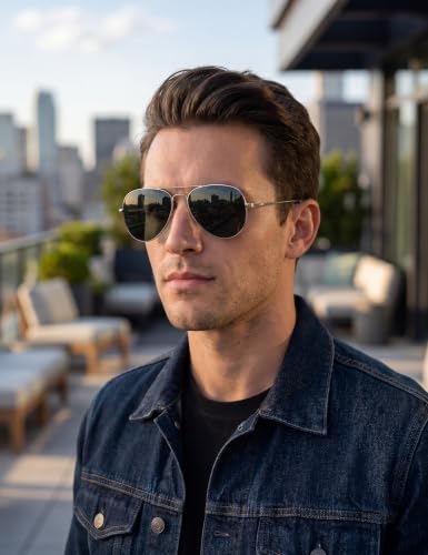 Image of Fastrack Tees Aviator Sunglasses for Unisex