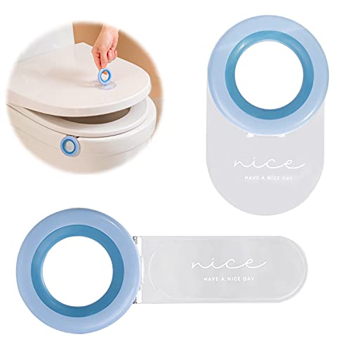 Toilet Seat Lifter, Toilet Seat Handle,Toilet Cover Lid Handle,Seat Cover Lifter,Avoid Touching Toilet Seat Handle Lifter, Handle Hygienic Clean Toilet Cover Lifter-Safer - More Sanitary (Blue)