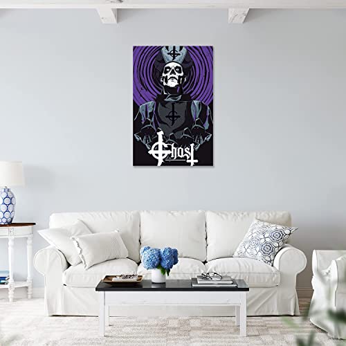 Mukcify Band Ghost Poster Rock Concert Posters Canvas Wall Art Picture Print Office Room Decor Gift Unframe 16X24Inch(40X60Cm) #TOP2