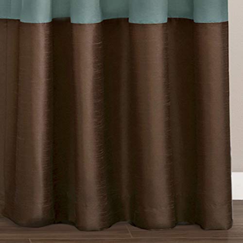 Lush Decor White/Gray Prima Window Curtains Panel Set For Living, Dining Room, Bedroom (Pair), 54 X 84-Inch, 84 In L, Blue & Chocolate #TOP3