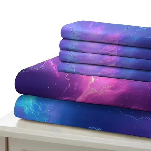 Housse de couette éclair néon 140x200 parure lit 3d - 7