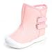 Enteer Infant Baby Girls' Soft Rubber Sole Anti-Slip Warm Winter Prewalker Leather Toddler Boots (7-12 Months, pink)