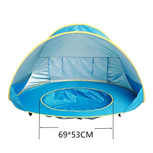 Barraca de praia infantil com piscina e com proteção UPF 50+ UV, IBMKIDS (Laranja)