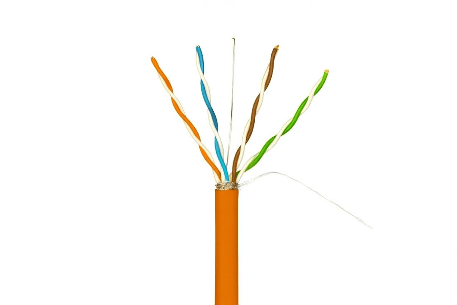 Danicom CAT7 100% cobre S/FTP 500m cable sobre bobina rígida - LSZH (Cca), POE, Ethernet, LAN, cable de conexión, cable de datos, RJ45 - para gabinete de servidor, interruptores, routers, módems!