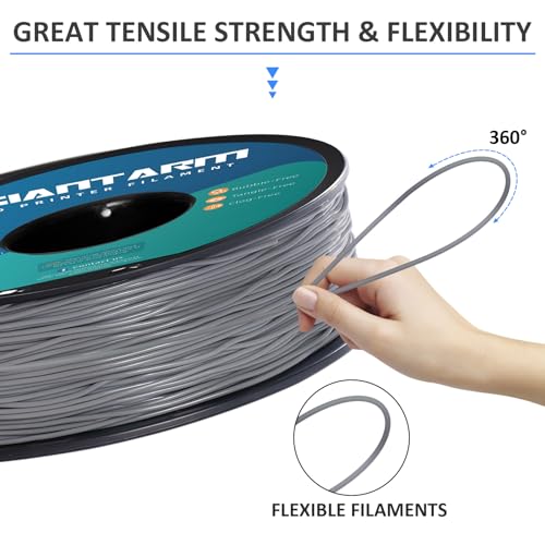 Image of GIANTARM Grey TPU Filament 1.75 mm for Flexible 3D Printers 1 kg