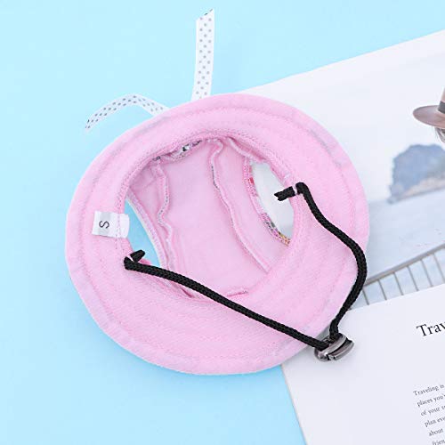 Winomo Round Brim Pet Cap Pet Mesh Porous Sun Cap With Ear Holes For Small Dogs (S 4.33 X 12.6 X 3.94 Inches) #TOP4