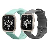 kwmobile 2x Cinturino TPU Silicone Fibbia Compatibile con Garmin Venu Sq 2 Music/Sq 2 / Vivoactive 6 / Vivoactive 5 Cinturino - Cinturini 14-22 cm