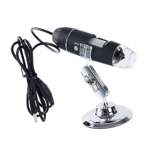 Yardenfun 1600x Digital Microscope for/Computer Portable Pocket Magnifier 8 Led Lights High Resolution Low Power Consumption