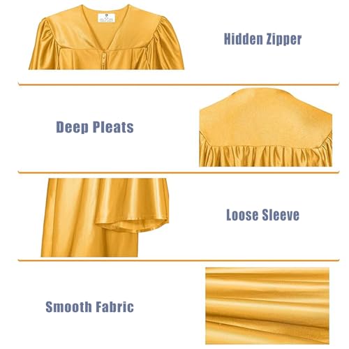 Image of GradPlaza Shiny Preschool Graduation Cap and Gown for Kids 2026 Tassel kindergarten graduation cap and gown