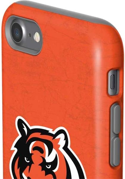 Skinit Pro Phone Case Compatible with iPhone SE (2nd & 3rd Gen) - Officially Licensed NFL Cincinnati Bengals - Alternate Distressed Design