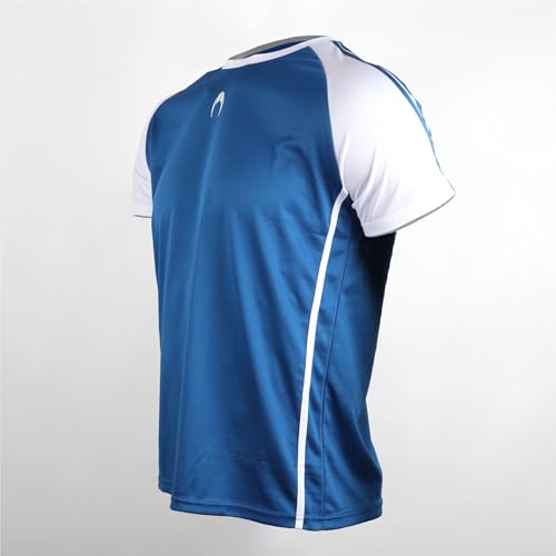 HO Soccer Camiseta de Fútbol Soccer Shirt Akademia Azul- Rinde al Máximo Nivel– Poliéster, Colores Disponibles, Unisex niños, Azul/Blanca, 10