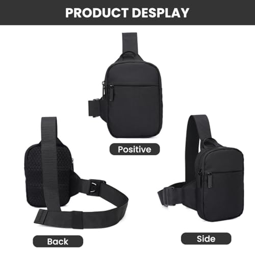 Image of GUSTAVE Sling Bag for Men And Women, Small Crossbody Bags for Men Oxford Cloth Waterproof Lightweight Side Bag Shoulder Bag Men for Outdoors Traveling Casual