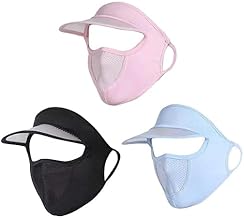 UDHVREKH Summer Protection Women Cap Masks Sun Hat Outdoor Cycling UV Sun Protection Face Cover Scarf cap with masks Foldable Innovative Scarf Cum Masks Silky Cooling Sun Visor for Bike Cycling