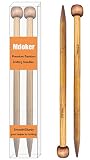Mdoker Bamboo Knitting Needle Straight Single Pointed Sweater Knitting Needles 10-inch Length for Ha