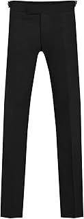Dobell Mens Black Tuxedo Trousers Slim Fit Satin Side Stripe-34L