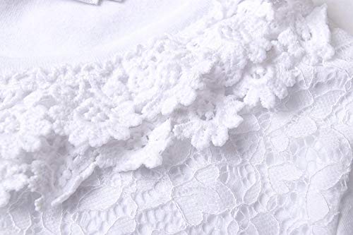 SMILING PINKER Little Girls Bolero Short Sleeve Cap Lace Top4