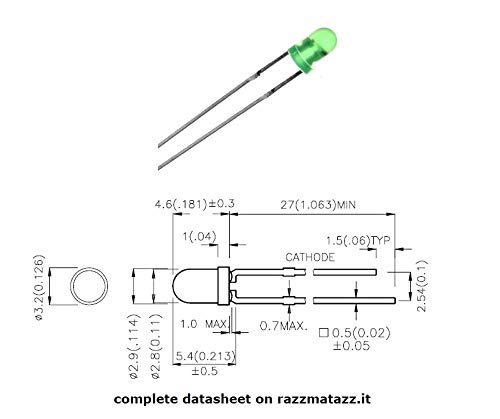 Preisvergleich Produktbild Kingbright L-7104gt, Led 3mm Grün Transparent