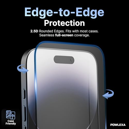 Image of 2 Pack Screen Protector for iPhone 17 Pro 6.3 inch 5X Stronger Tempered Glass 9H+ Hardness 12FT Military Grade Shatterproof HD Clear, Scratch Resistant Bubble-Free Installation Frame Case Friendly