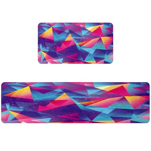 Alfombrillas de cocina antideslizantes VAPOKF lavables set de 2 2