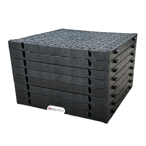Plastic Gravel Grid x 4 (1m) - Durable Driveway Mats for Lawn & Garden Path Grass Stabiliser Gravel Grids Plastic Grass Mats For Shed Base Garden Grid Paver for Greenhouse Deck Grass Turf (4)