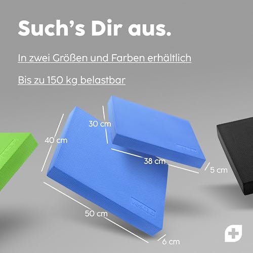 Vesta+ Balance Pad XXL + APP, Wackelpad und Gleichgewichtskissen - Balance Pad Physiotherapie für das Plus in Deinem Training, Balancepad, Gymnastik Kissen, Balance Matte