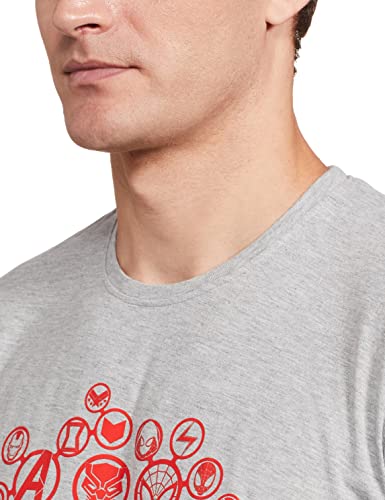 Image of Marvel Avengers by Wear Your Mind Men Round Neck Short Sleeves Knitted T-Shirt