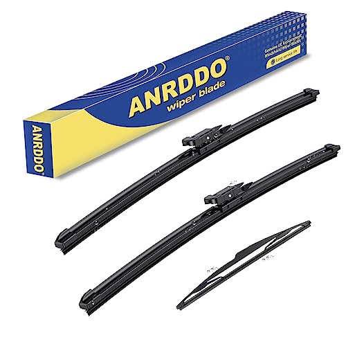 Image of 3 Wipers Factory Replacement For Ford Focus 2012 2013 2014 2015 2016 2017 2018 Original Equipment Replacement Windshield Wiper Blades Set 28 inch+28 inch+12 inch (Set of 3) Pinch Tab