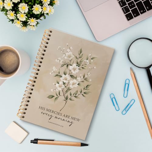 Carnet de notes biblique huester | Journal chrétien fleuri 14x21 cm - 2