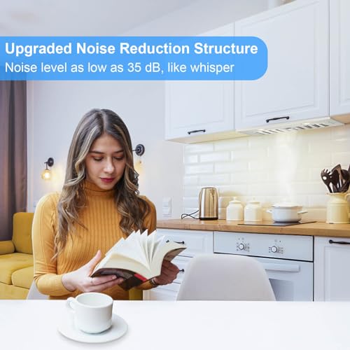 Joeaonz F0652-N Range Hood Insert 20 Inch Stainless Steel 600 Cfm Built-In Mount Kitchen Hood thumb #3