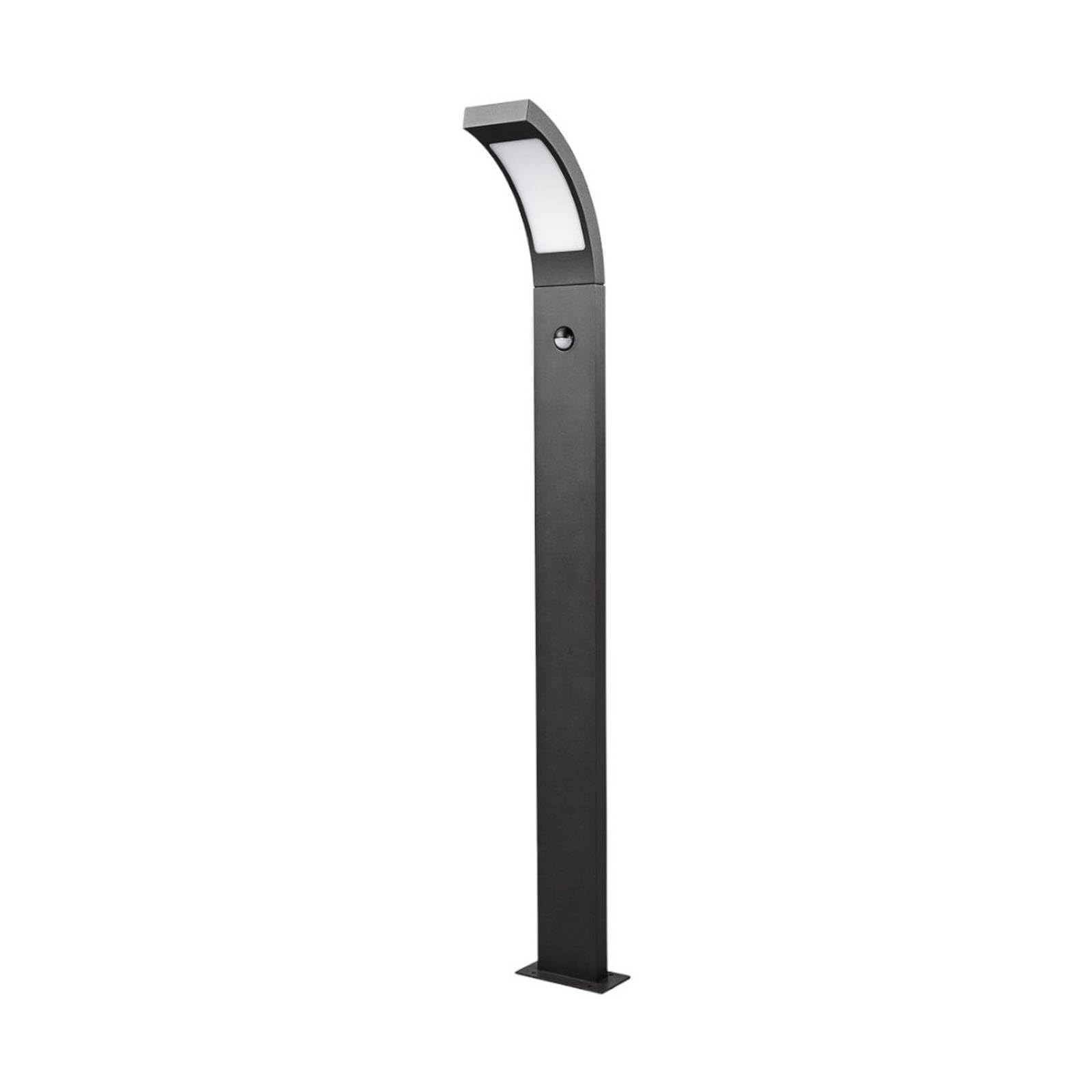 Lucande lampada da esterni con sensore di movimento (Moderno) colore Nero, in Alluminio lampadina inclusa Lampioncino paletto luminoso viale lampioncino