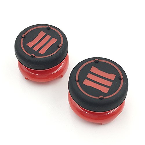 2 x Analog Thumbsticks Cap Thumb Stick Grips Joystick Cap High Extender Cover for Playstation 4 for PS4 Xbox 360 PS3 Controller (Red)
