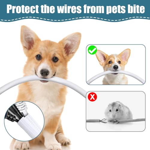 Adiwo 10ft, 1/2 inch Self-Reeling Braided Cable Sleeve, Wire Loom Tubing Cable - Image 4